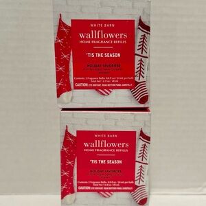 Bath & Body NEW (4) Tis The Season Wallflower 2-Pack Refills